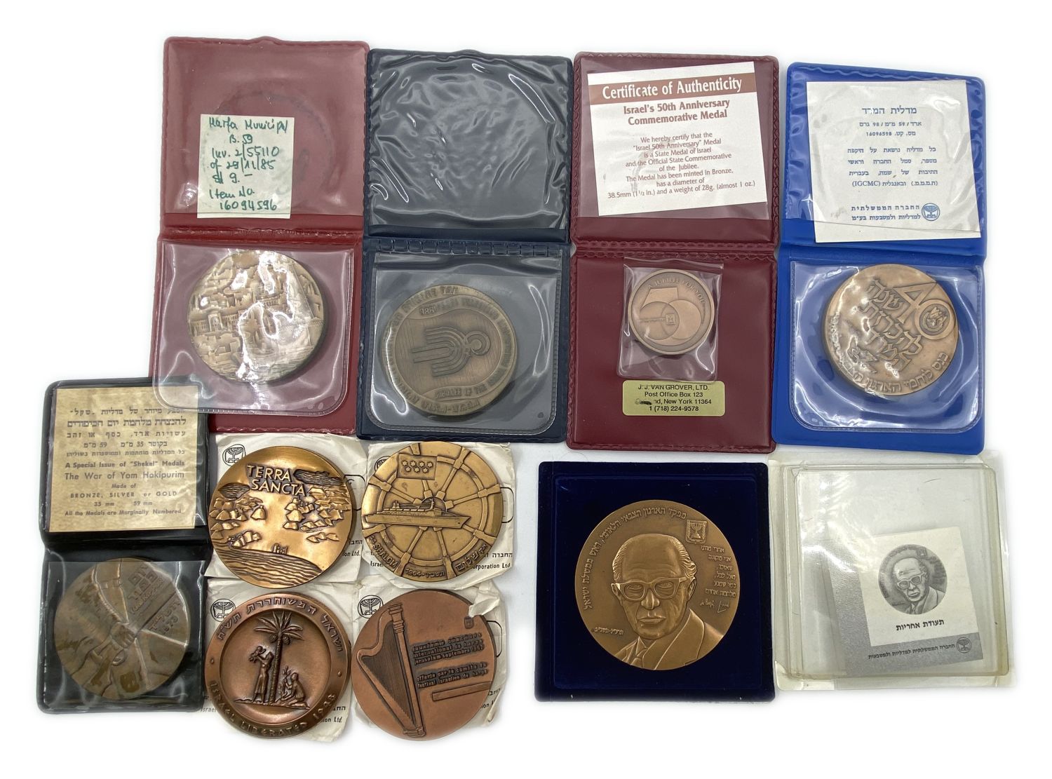 "Israel - Lot of 62 medals.
Coins of the Government Company for Coins and Medals. ... - 1 3