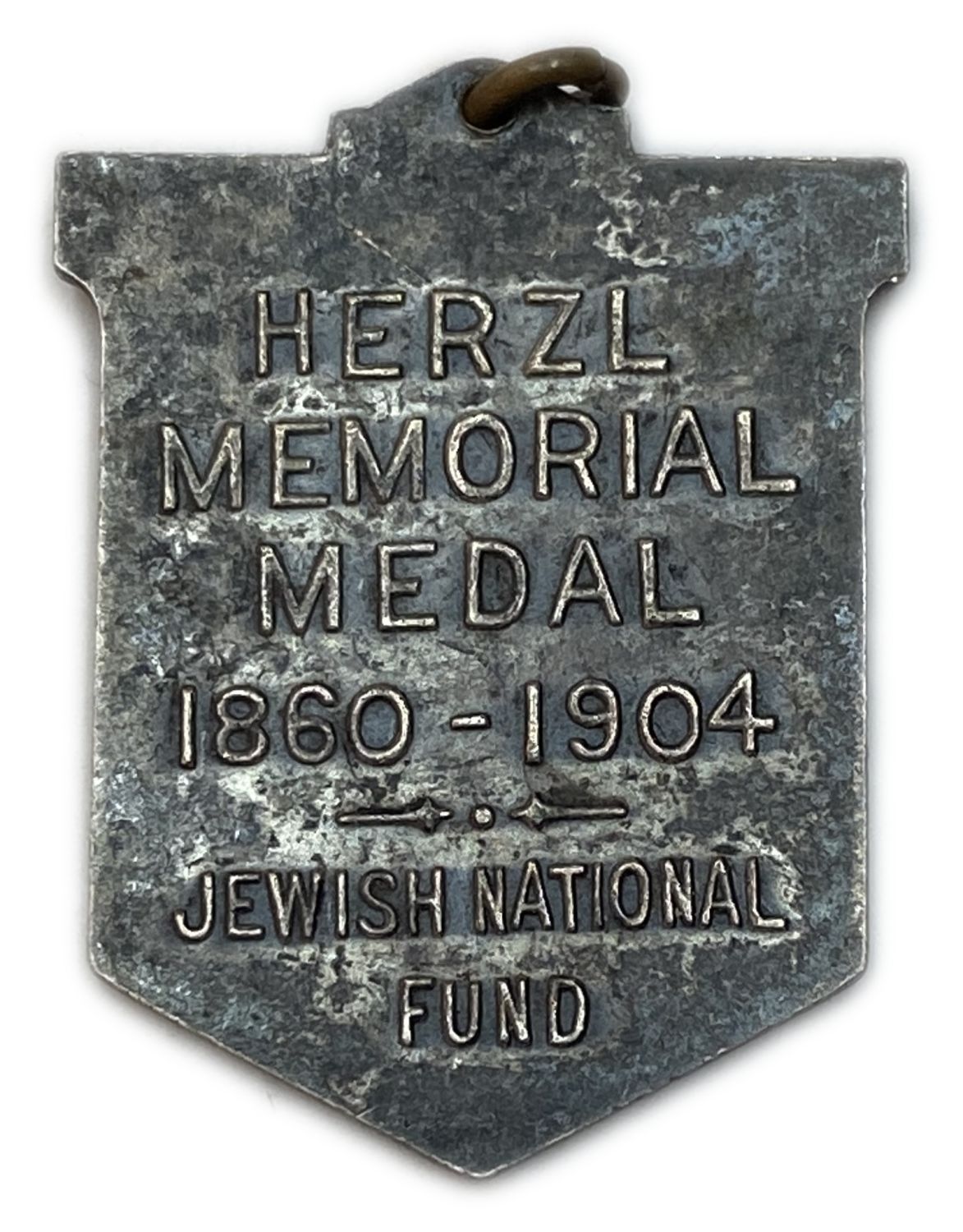 Judaica / Zionism - Pendant / Medal in memory of Benjamin Zeev Herzl - JNF
Face: A relief of ... - 1 1