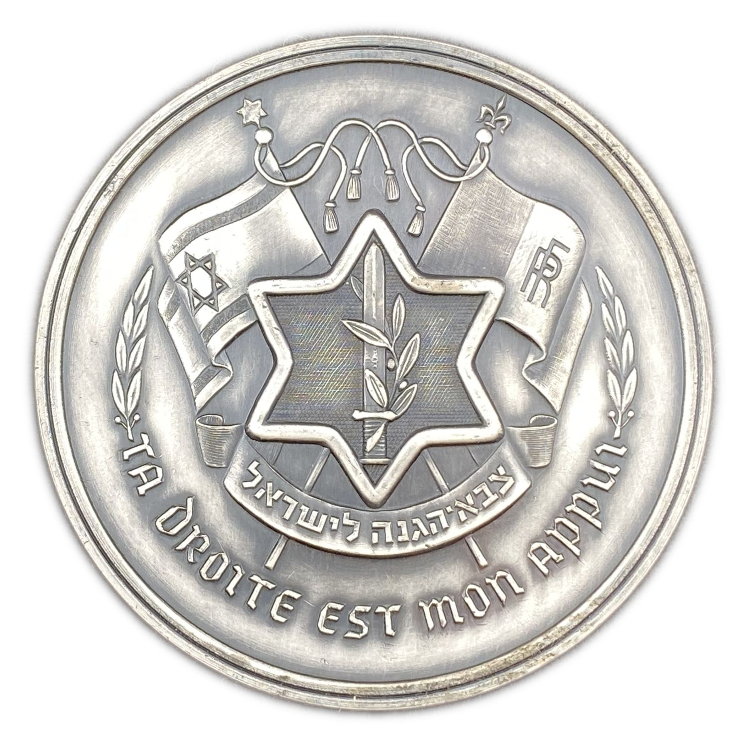 Judaica / Zionism - Israel - the first medal issued by the State of Israel to 34 French officers who ...