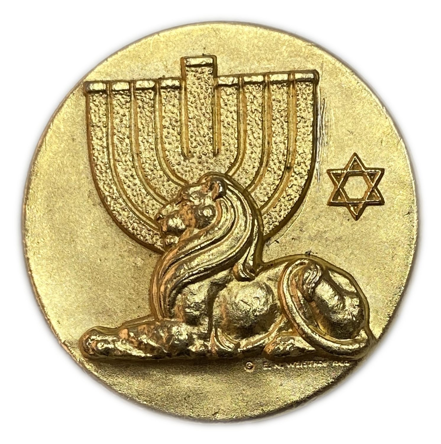 Judaica / Zionism - A beautiful medal showing the giving of the Torah in which Moses handed over the tablets of the ... - 1 1