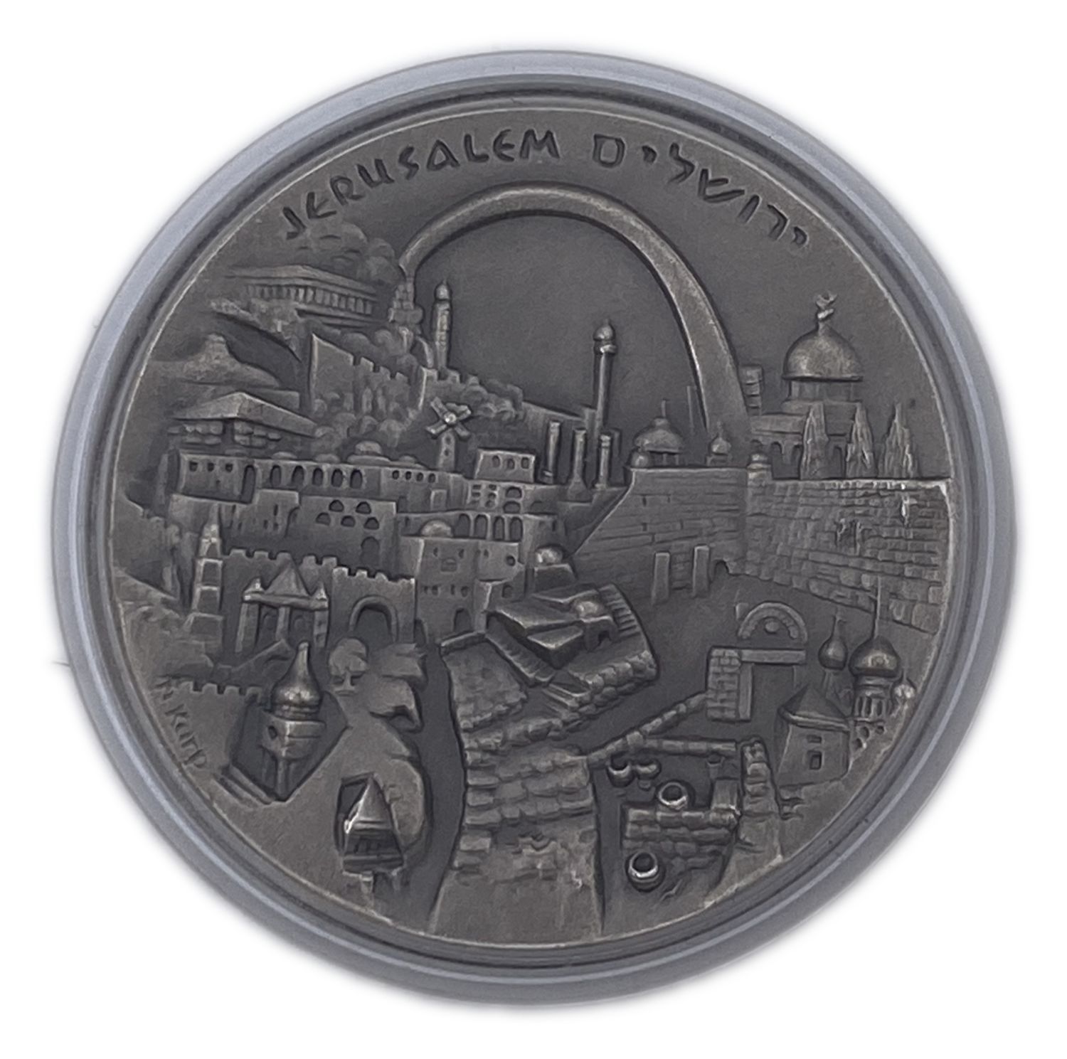 Israel - A pair of "Jerusalem & Paris" medals - 999 silver, 60 g, 50 mm.
Total silver weight: ... - 1 2