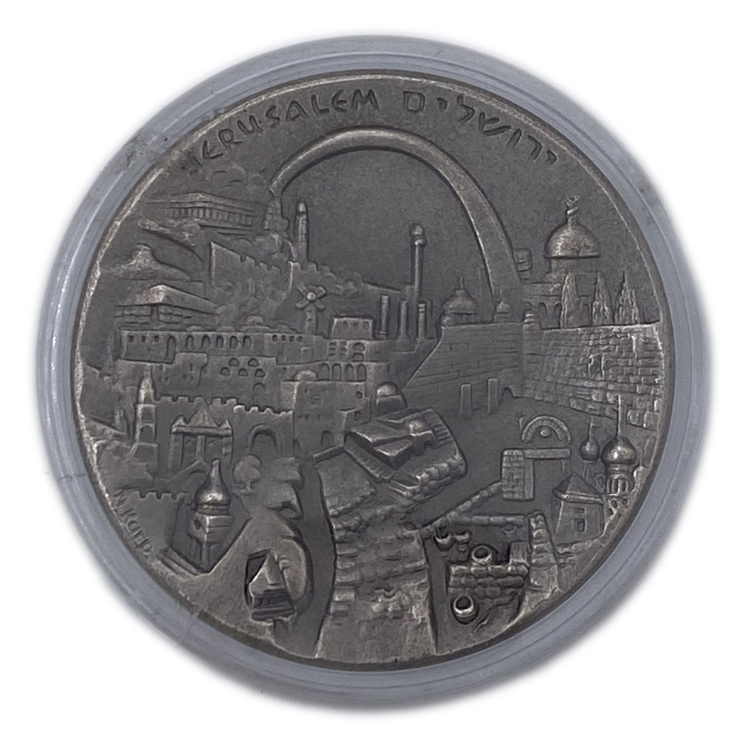 Israel - A pair of "Jerusalem & Paris" medals - 999 silver, 60 g, 50 mm.
Total silver weight: ... - 1 4