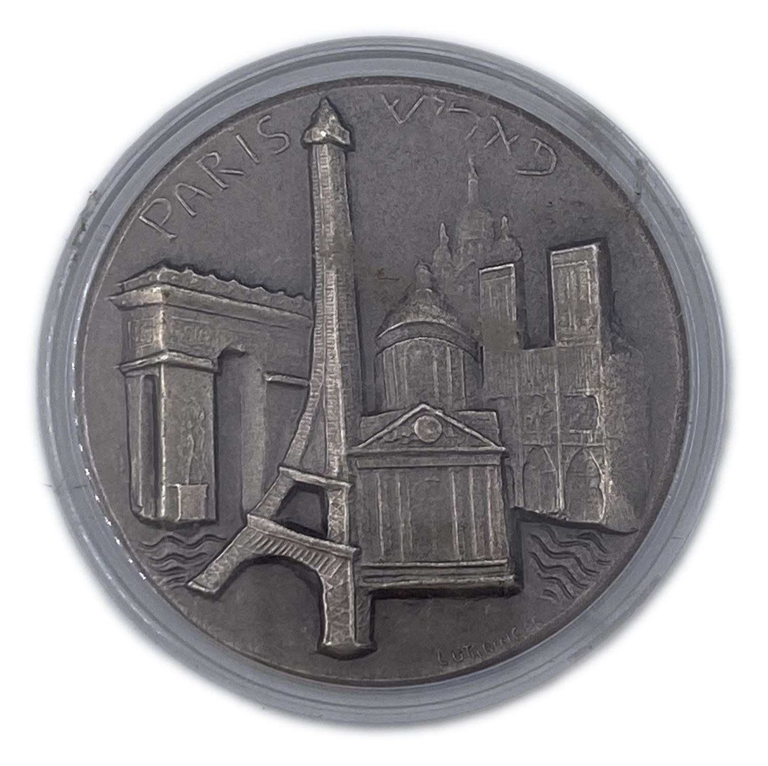 Israel - A pair of "Jerusalem & Paris" medals - 999 silver, 60 g, 50 mm.
Total silver weight: ... - 1 3
