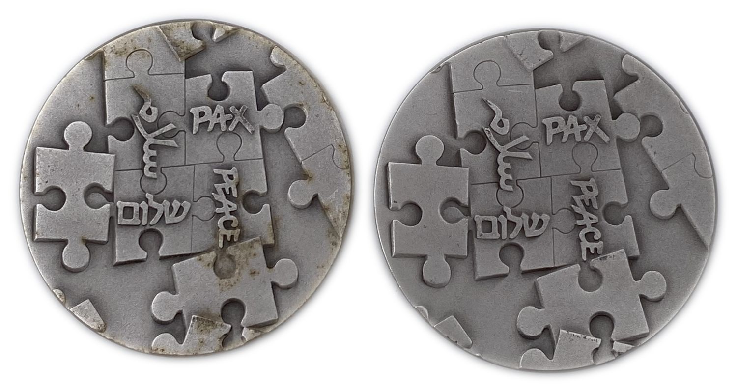 "Israel - Direct Peace Negotiations, Israel and Neighbors - 999 silver, 60 g, 50 mm.
State ... - 1 0