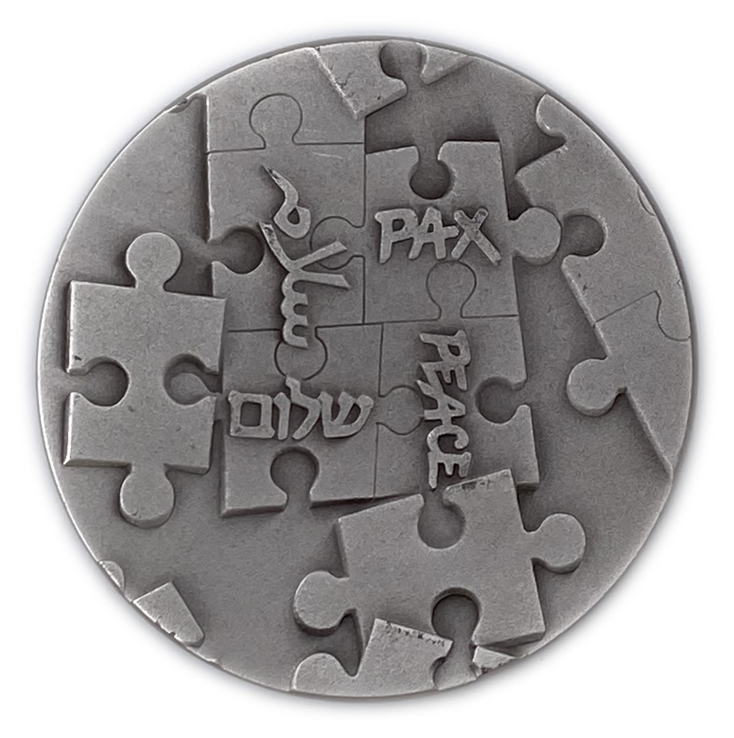 "Israel - Direct Peace Negotiations, Israel and Neighbors - 999 silver, 60 g, 50 mm.
State ... - 1 1