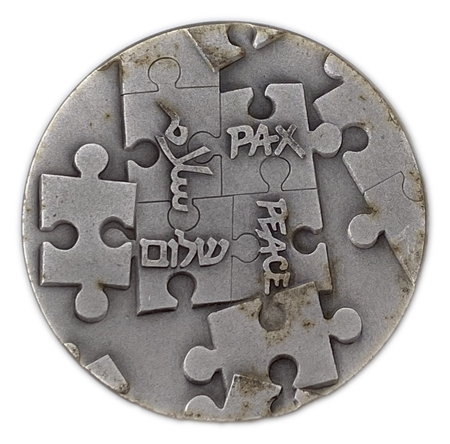 "Israel - Direct Peace Negotiations, Israel and Neighbors - 999 silver, 60 g, 50 mm.
State ... - 1 3