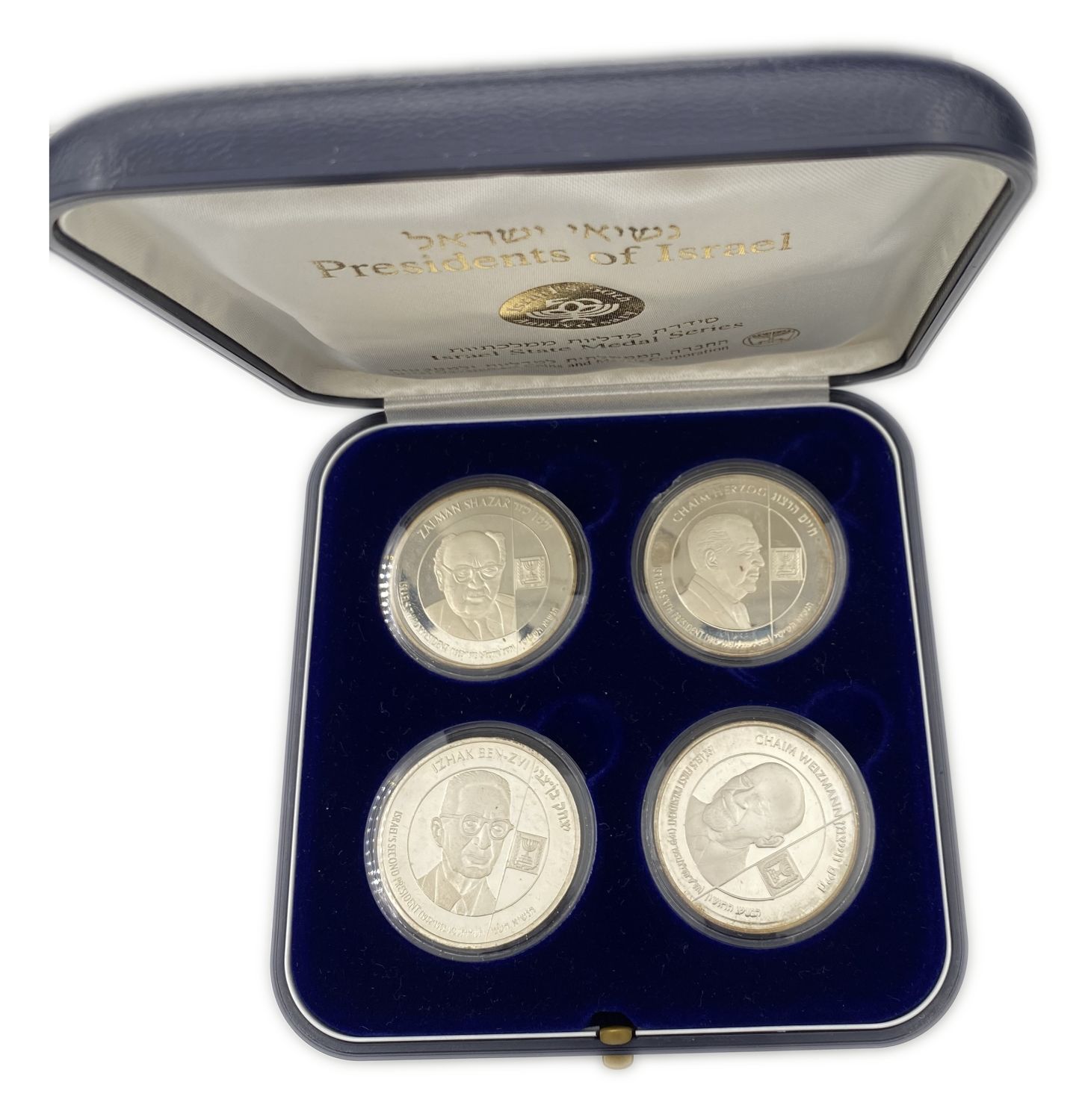 Israel - Set of Israeli Presidents, Jubilee to the State 1998 -
925 silver, 26 g 37 mm. ... - 1 0