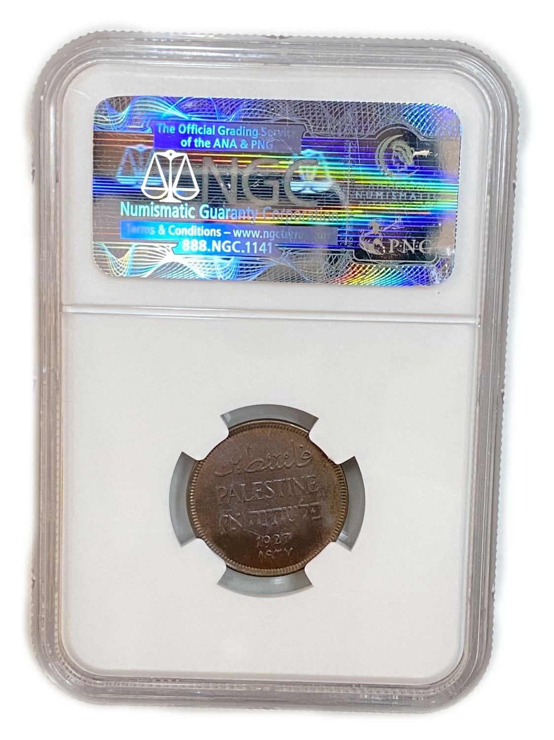 Palestine - 1 Mil 1927 - NGC 65 BN
MIL, was the Hebrew name of the coin that was legal in ... - 1 3