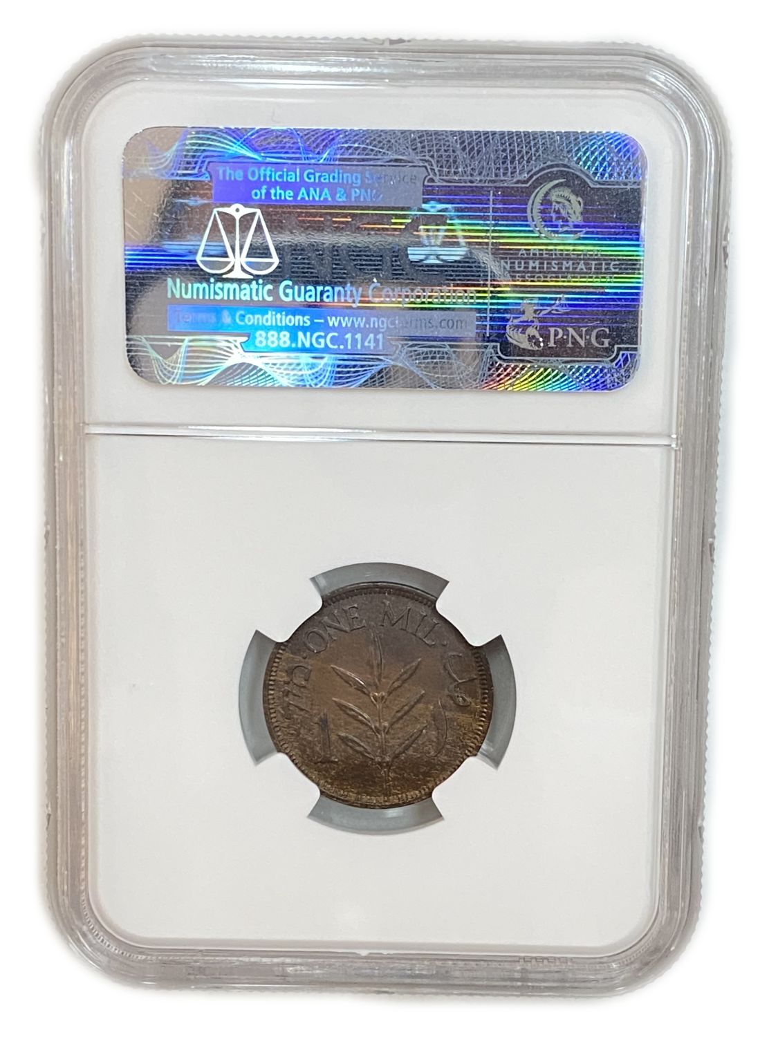Palestine - 1 Mil 1935 - NGC 64 BN - UNC
MIL, was the Hebrew name of the coin that was legal in ... - 1 3