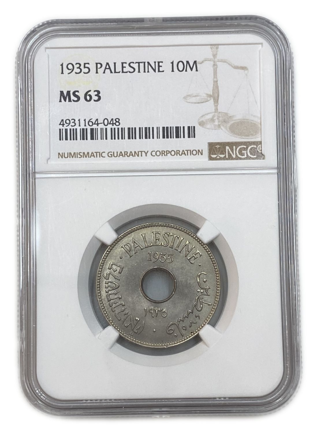 Palestine - 10 Mils 1935 - NGC 63 - UNC
MIL, was the Hebrew name of the coin that was legal in ... - 1 2