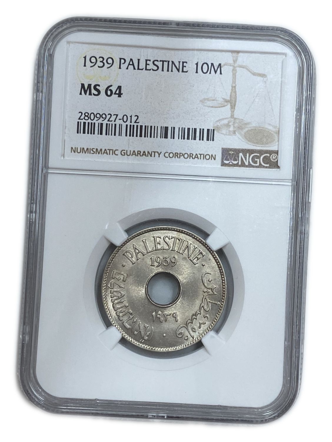 Palestine - 10 Mils 1939 - NGC 64 - UNC
MIL, was the Hebrew name of the coin that was legal in Israel ... - 1 2