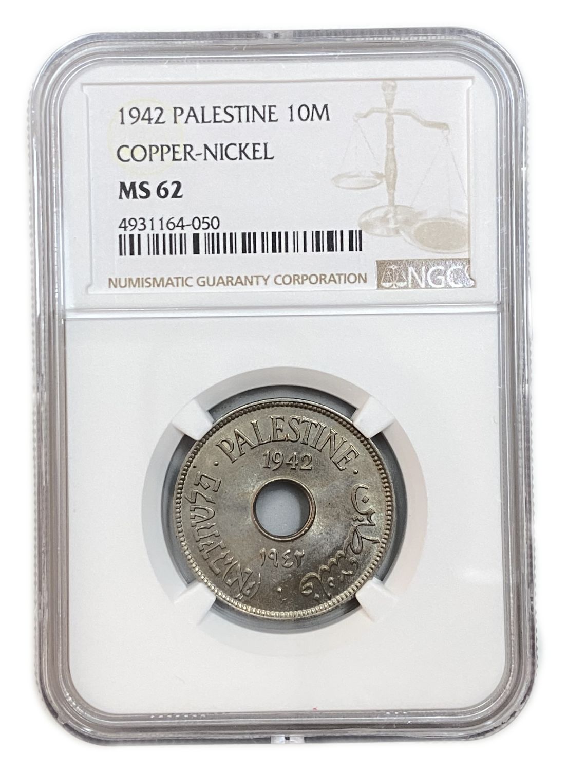 Palestine - 10 Mils 1942 - NGC 62 - UNC
MIL, was the Hebrew name of the coin that was legal in ... - 1 2