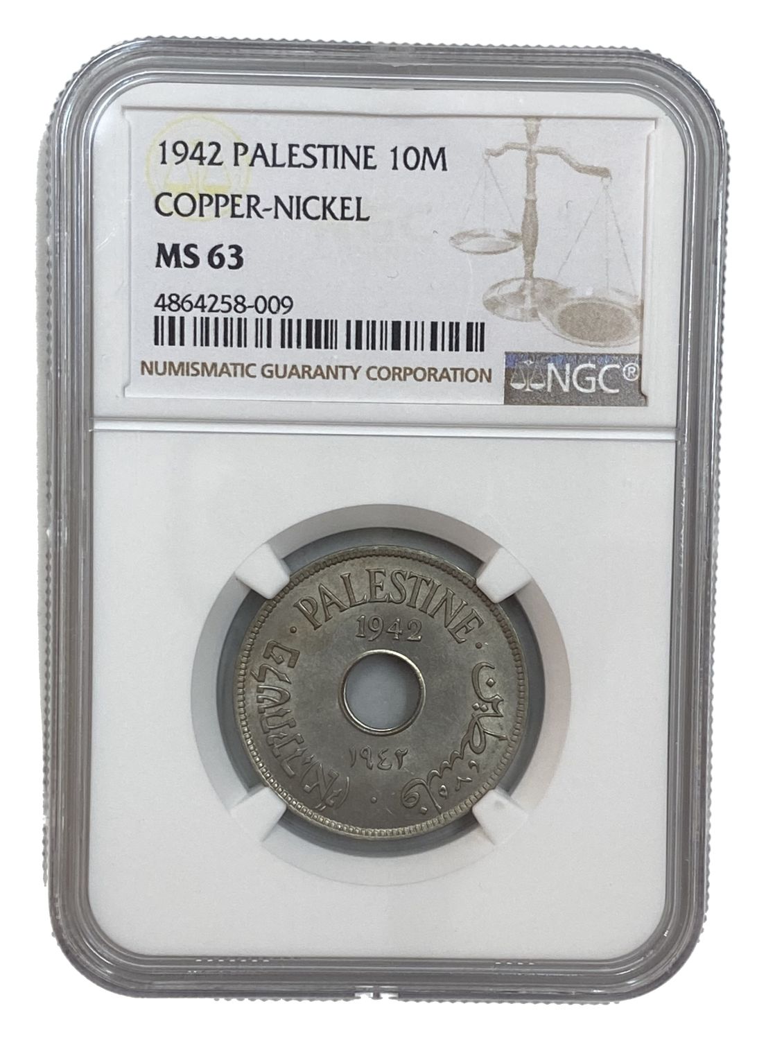 Palestine - 10 Mils 1942 - NGC 63 - UNC
MIL, was the Hebrew name of the coin that was legal in ... - 1 2