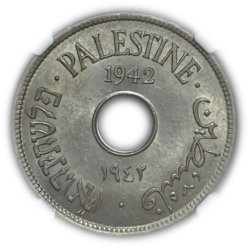 Palestine - 10 Mils 1942 - NGC 63 - UNC
MIL, was the Hebrew name of the coin that was legal in ... - 1 0