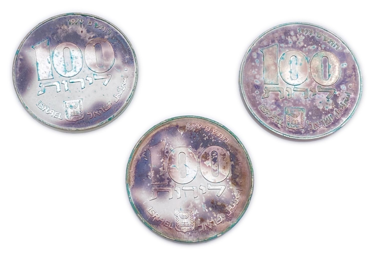 Israel - 3 coins - 500 Silver , 20 g , 34 mm.
Hanukka Lamp from Egypt
Total ... - 1 1