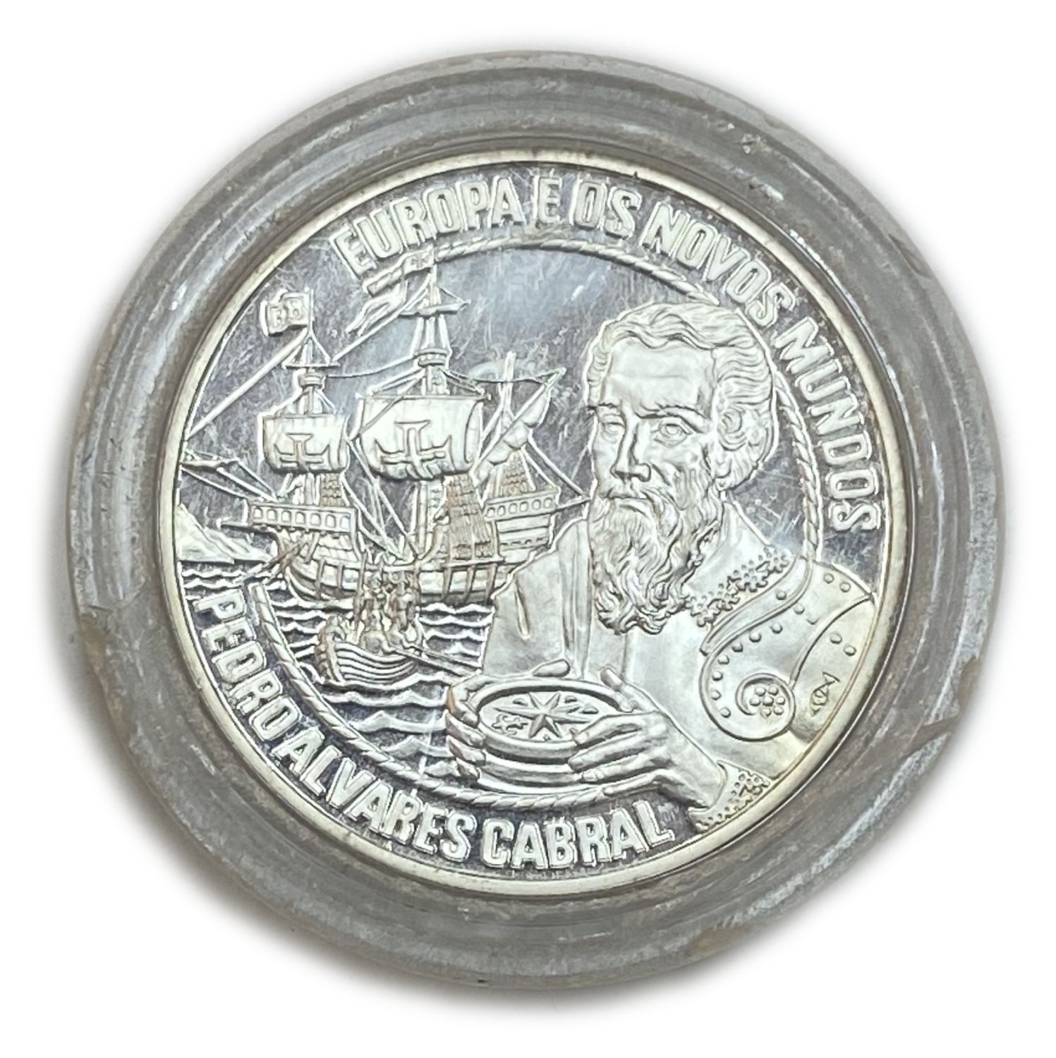 Spain - Pair of 2 medals, "spanish presidency of the eu 2002", "europa e os novos mundos pedro alvares cabral" - Silver - 1 3