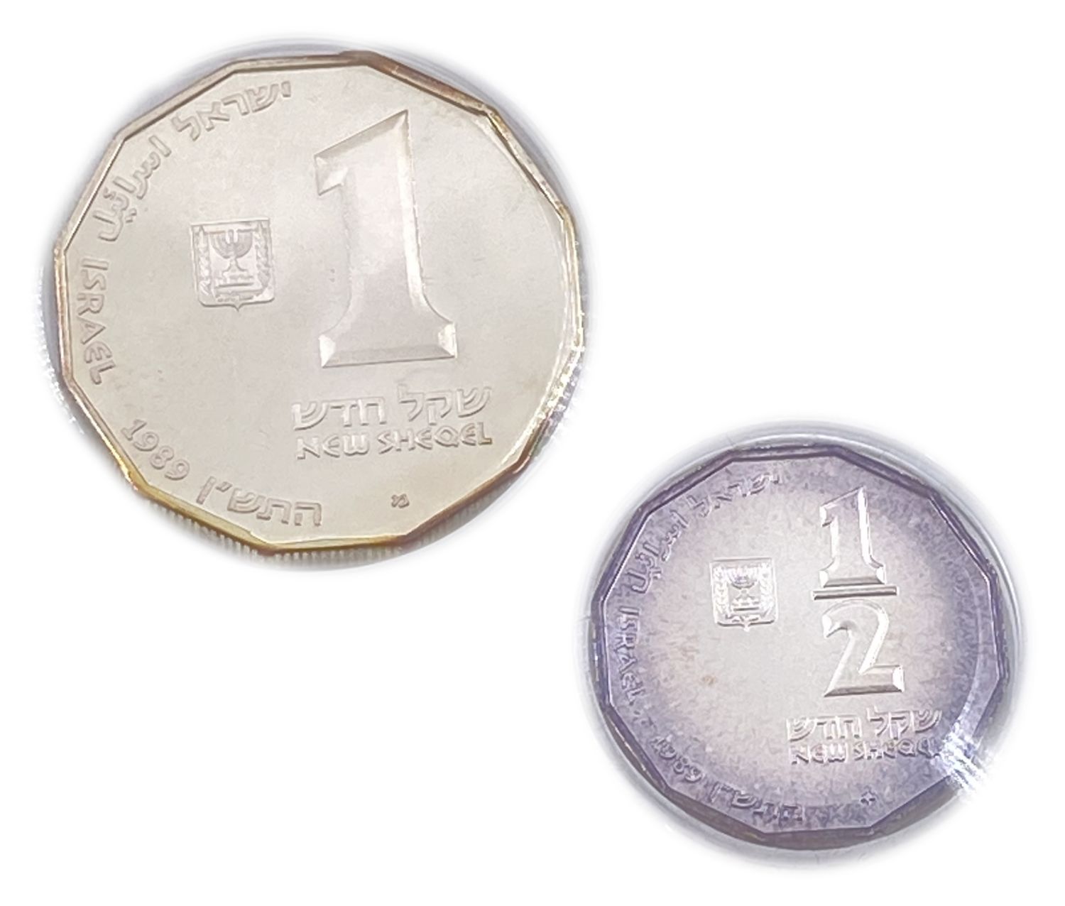 Israel - 2 coins of the city of Jaffa
1. Half shekel coin - 850 silver, 7.2 g, 23 mm. ... - 1 0