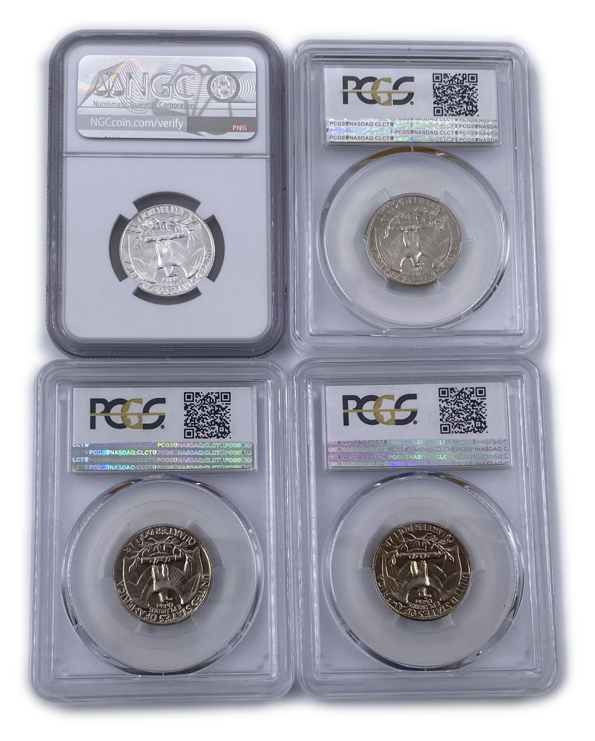 USA - Lot of 4 coins 5 cents 1956, 1965, 1966, 1967 - all four are graded NGC PF67, PCGS SP67 - 1 1