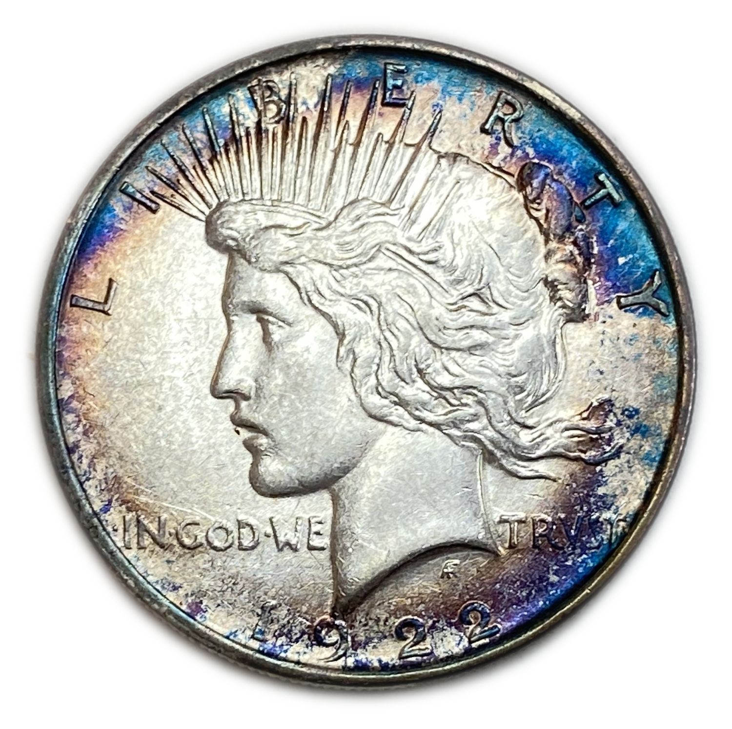 USA - 1 Dollar 1922 D - AU - Silver
Face: "IN GOD WE TRVST" / "LIBERTY"
Back: "E ... - 1 0
