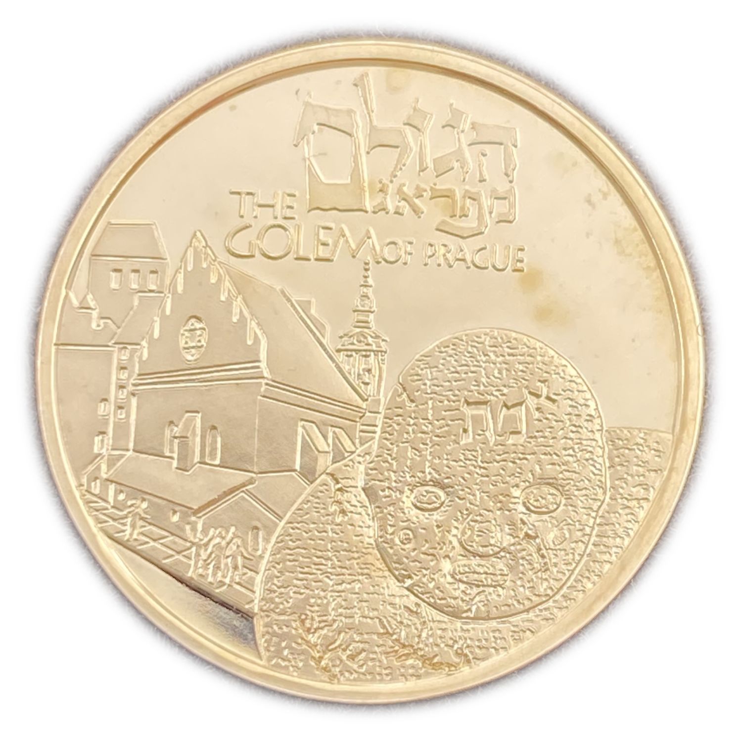 THE GOLEM OF PRAGUE - OFFICIAL MEDAL 2008 - Gold 585 , 17g , 30.5 mm
Mintage of only 60 ... - 1 0