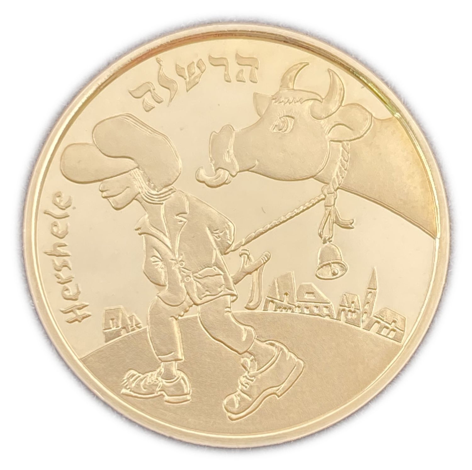 ISRAEL - HERSHEL OF OSTROPOL - Official Medal 2008 - Gold 585 , 17g , 30.5 mm.
Mintage of ... - 1 0