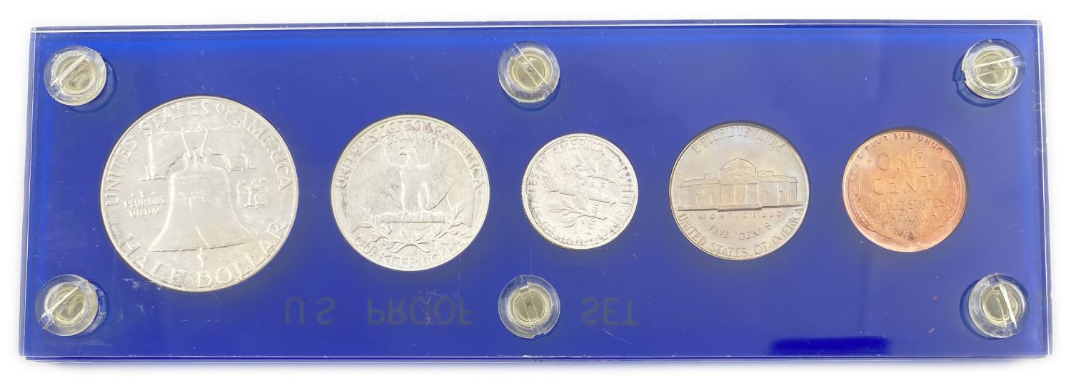 USA - 1 Cent, Nickel, Dime, Quarter, Half Dollar coin set from 1950 - Expensive.
- ... - 1 1