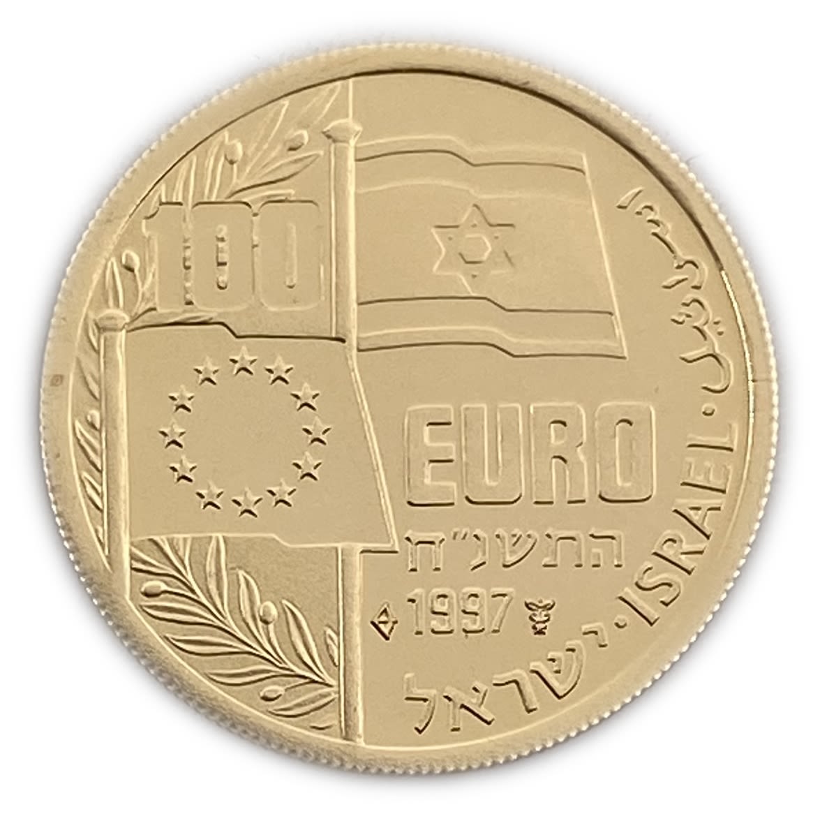 ISRAEL - Yitzhak Rabin - 100 Euro 1997 - Gold 916, 3.5 g , 20.8 mm
On november 4,1995, at the ... - 1 1