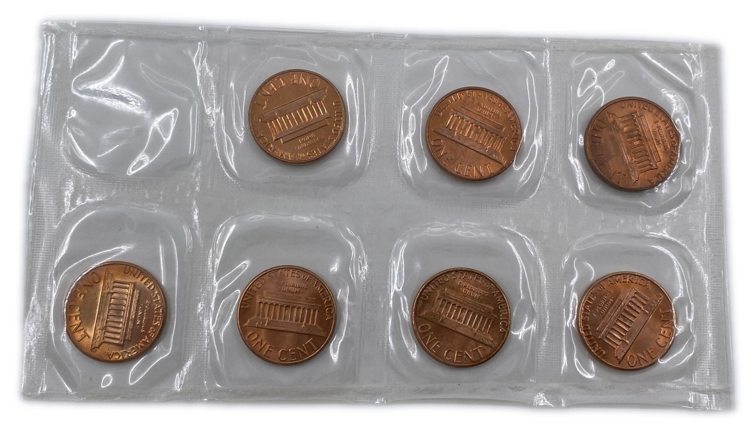 USA - Lot of 8 different coin sets in luxury and original cases - New Conditions (UNC) - 1970s and 1980s - 1 3