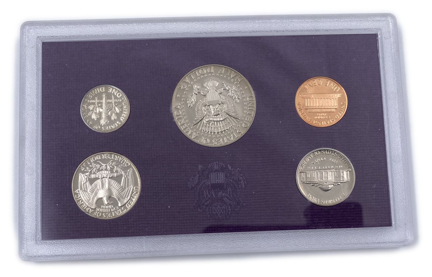 USA - Lot of 8 different coin sets in luxury and original cases - New Conditions (UNC) - 1970s and 1980s - 1 17