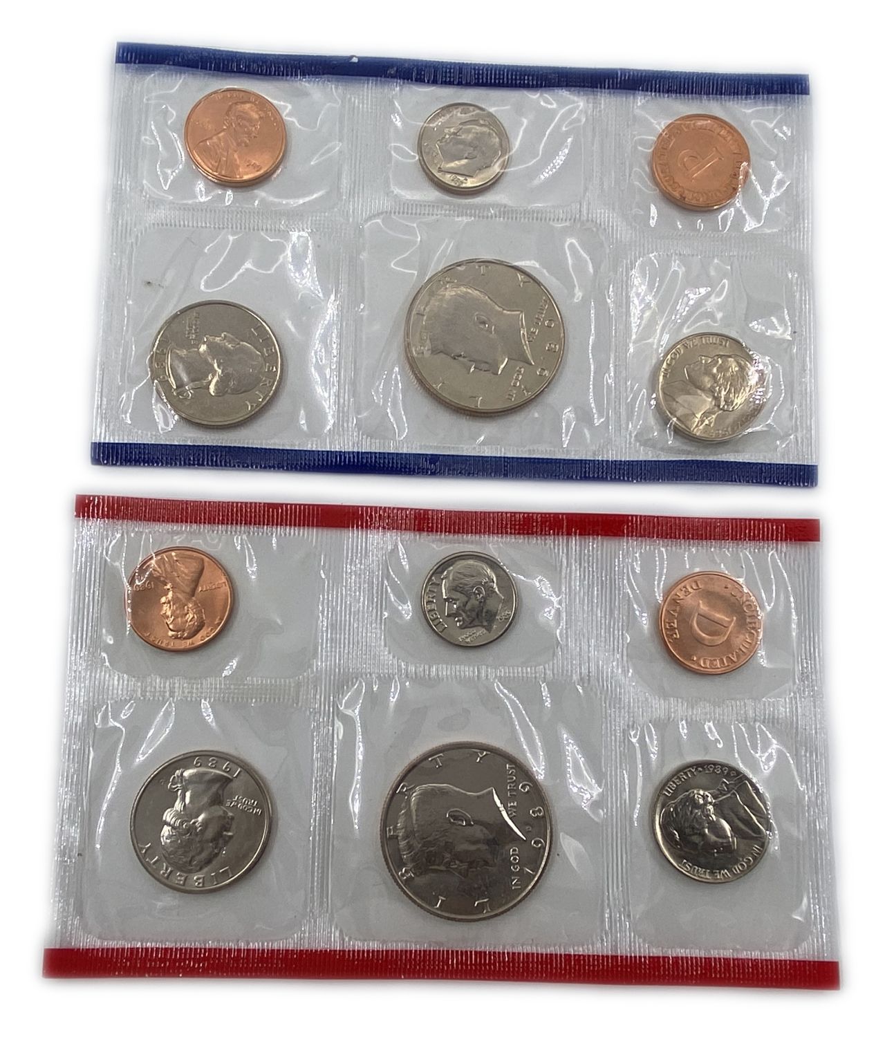 USA - Lot of 8 different coin sets in luxury and original cases - New Conditions (UNC) - 1970s and 1980s - 1 6