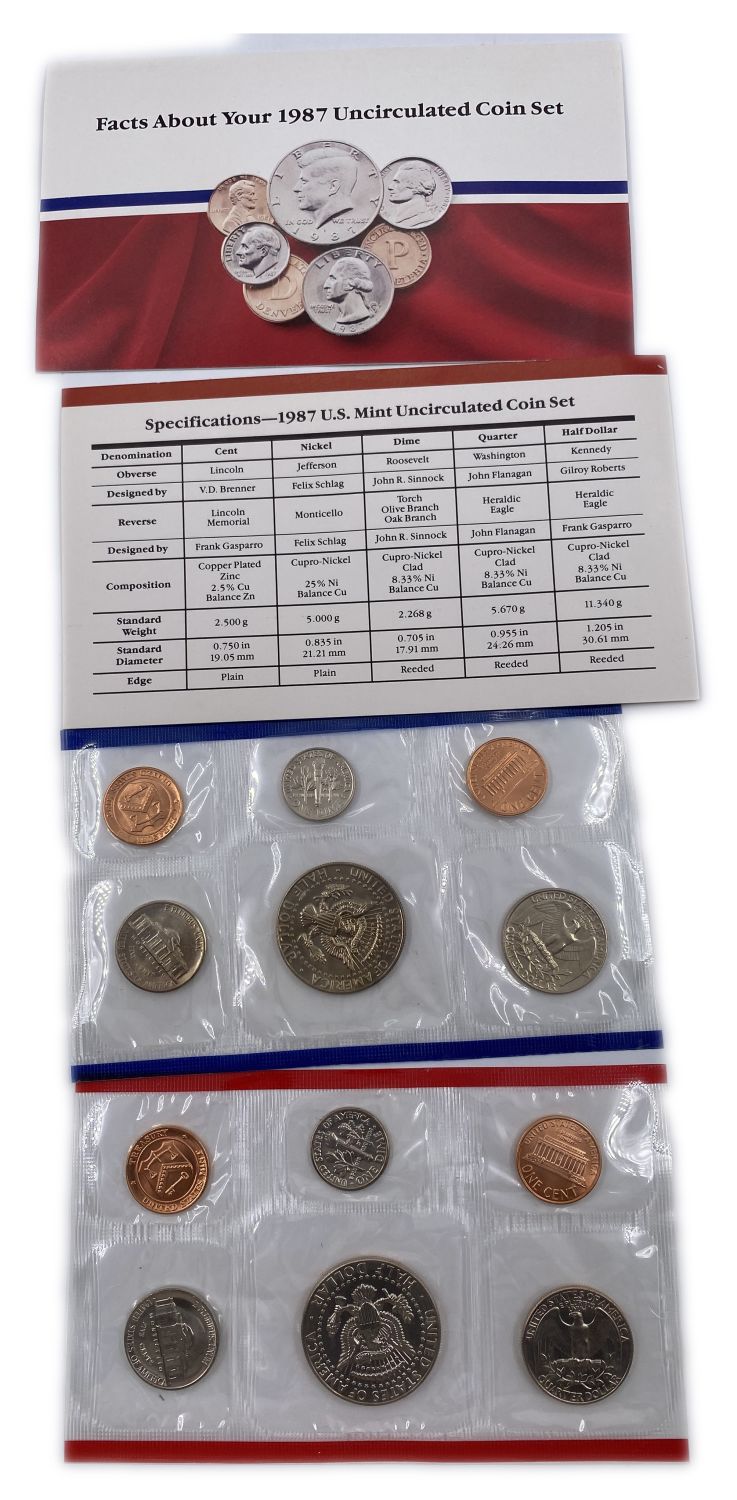 USA - Lot of 8 different coin sets in luxury and original cases - New Conditions (UNC) - 1970s and 1980s - 1 13
