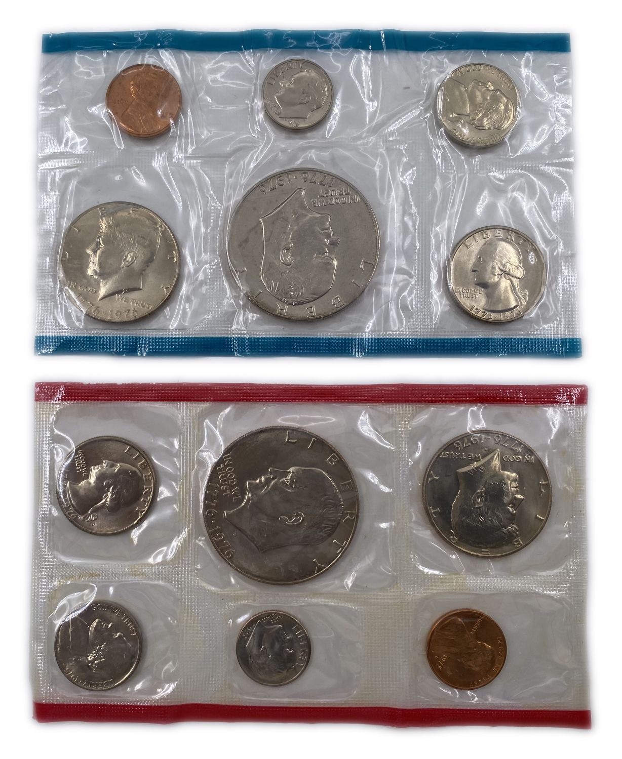 USA - Lot of 8 different coin sets in luxury and original cases - New Conditions (UNC) - 1970s and 1980s - 1 12