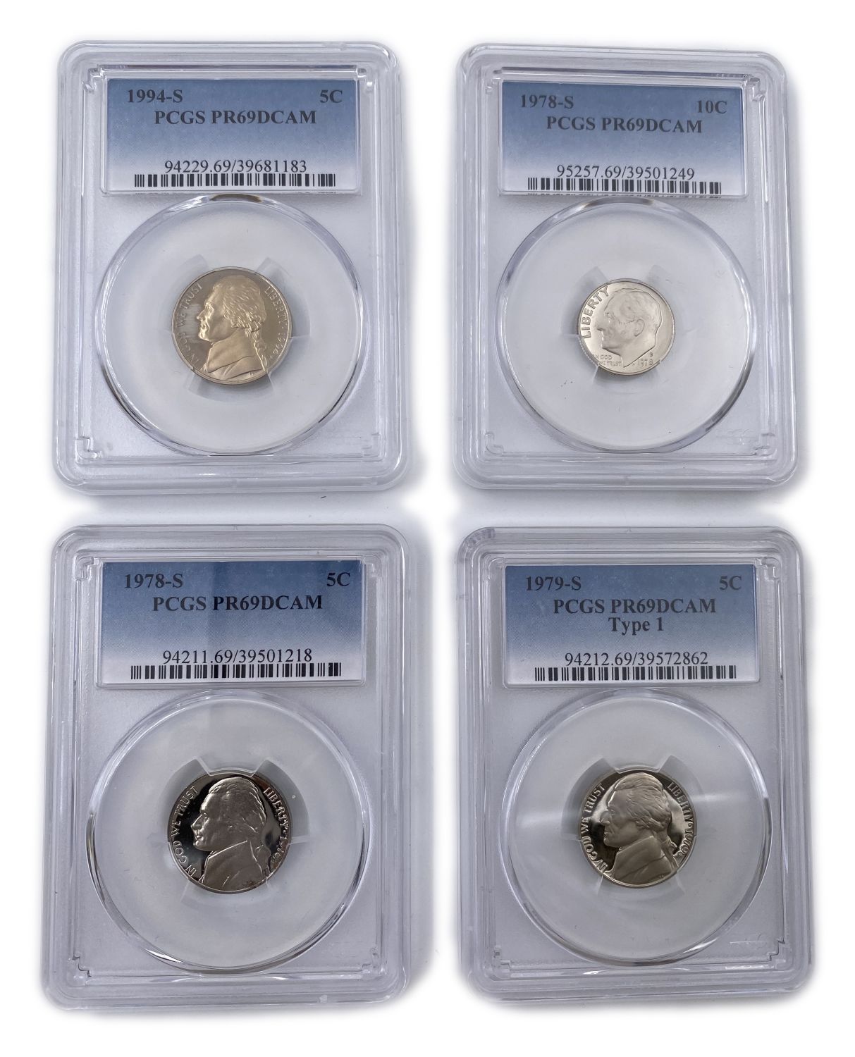 USA - Lot of 18 United States Coins graded by PCGS - Various Values, Extremely High gradings - 1 7