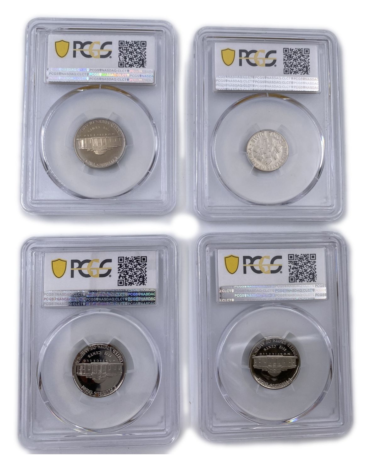 USA - Lot of 18 United States Coins graded by PCGS - Various Values, Extremely High gradings - 1 8