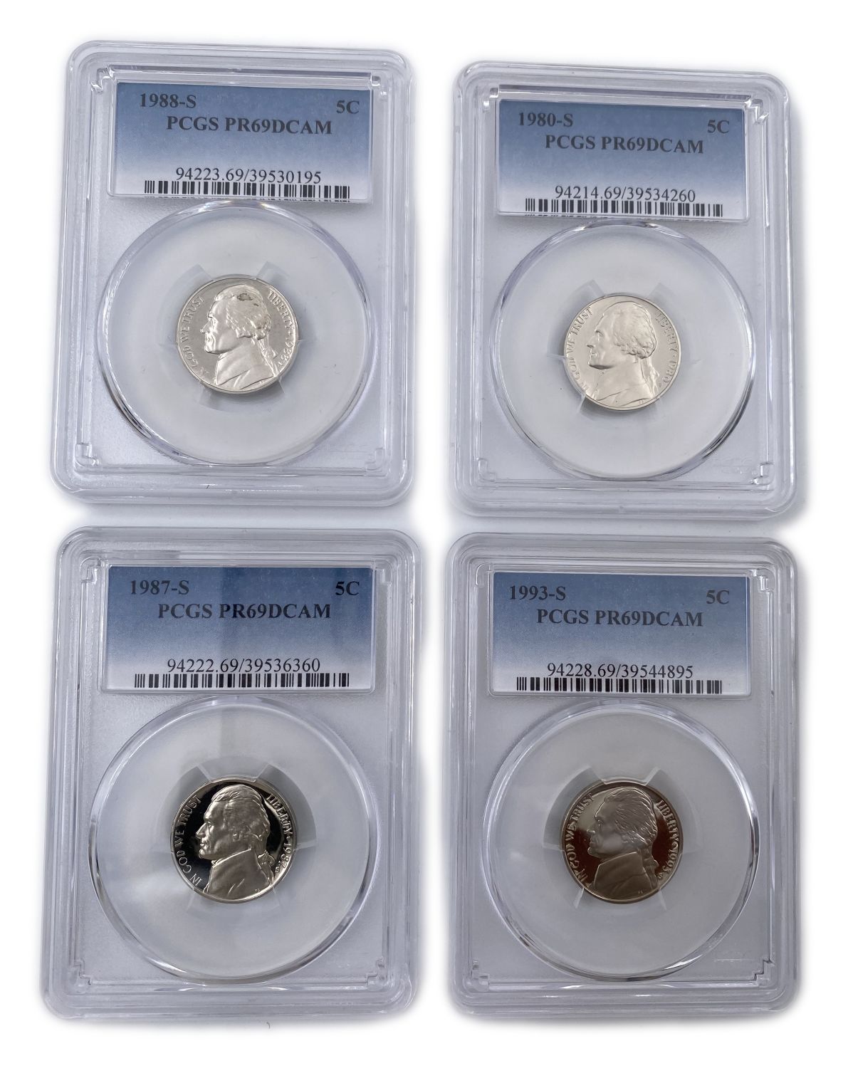 USA - Lot of 18 United States Coins graded by PCGS - Various Values, Extremely High gradings - 1 3