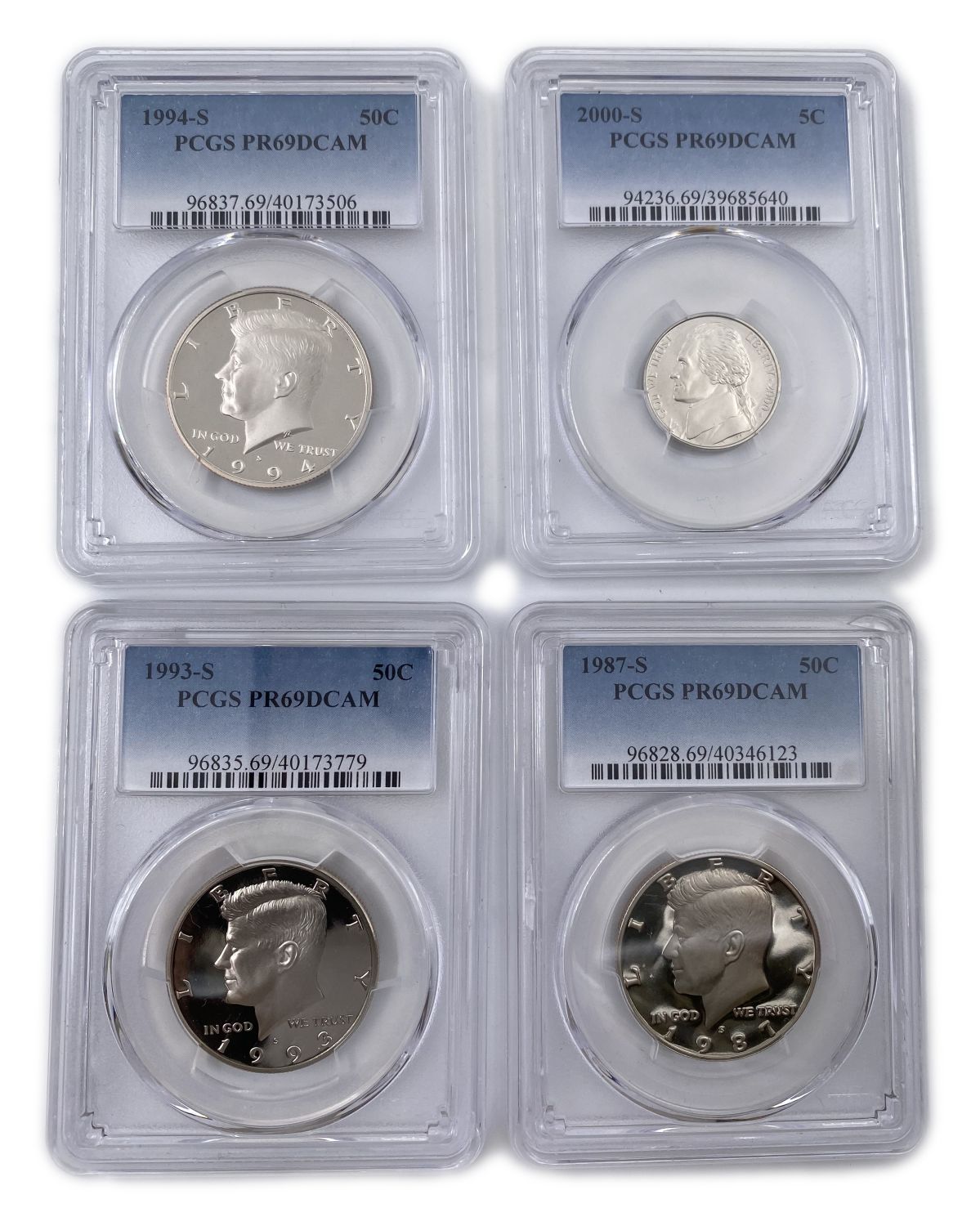 USA - Lot of 18 United States Coins graded by PCGS - Various Values, Extremely High gradings - 1 5