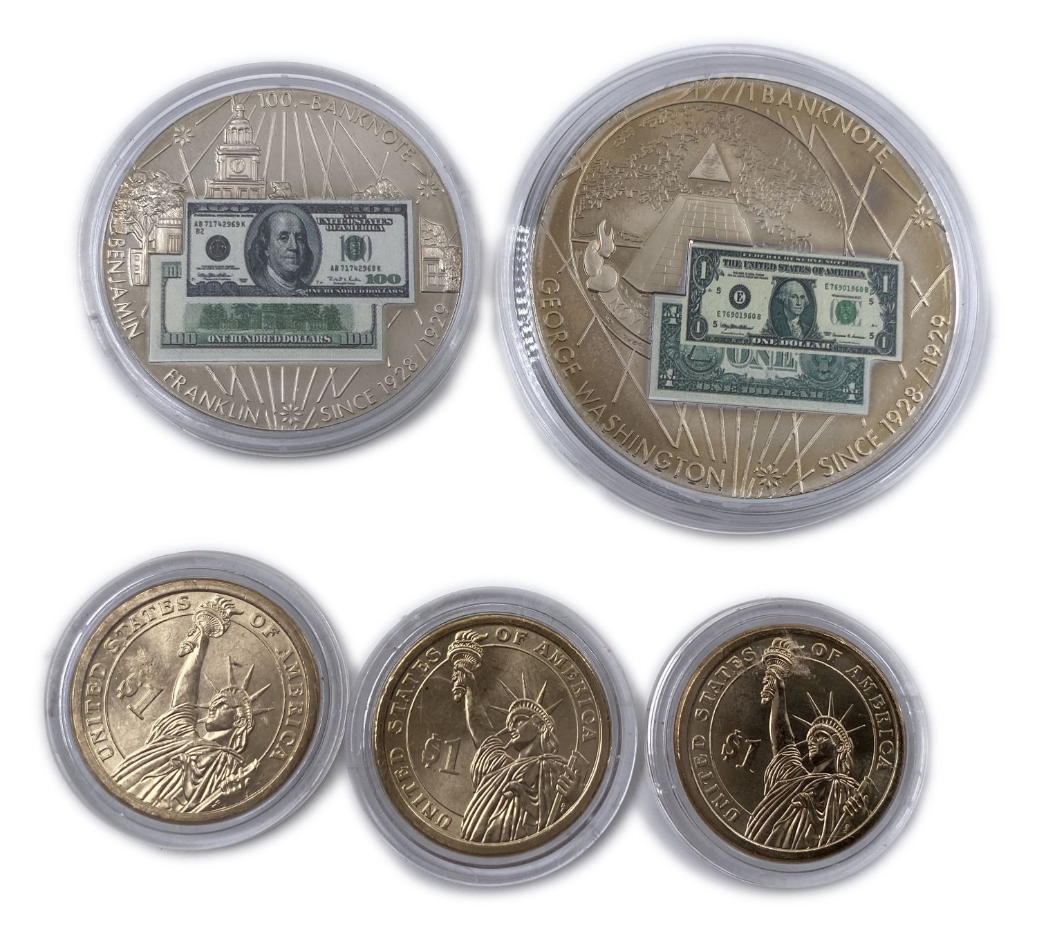USA - Lot of 9 coins and silver medals - 1 1