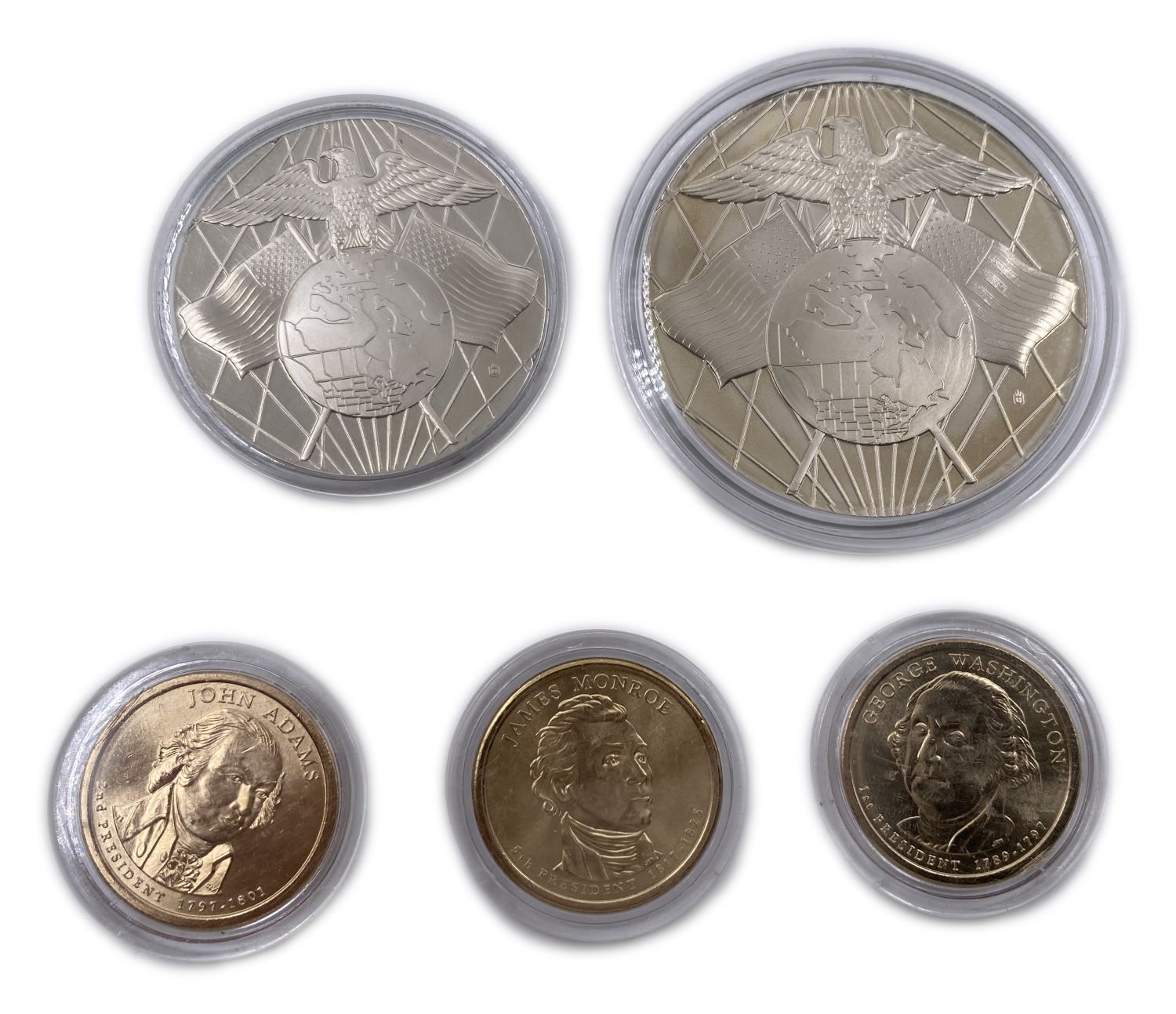 USA - Lot of 9 coins and silver medals - 1 2