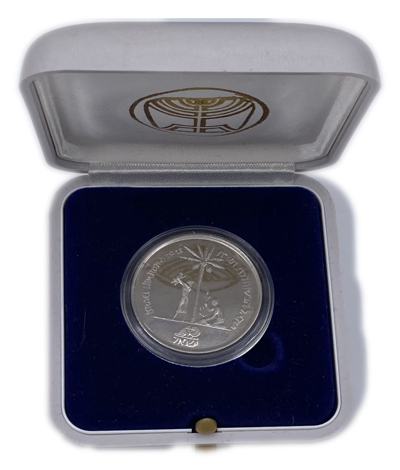 Israel - Liberation - State Medal from Platinum 40 years of the State of Israel, 1988 - Pure Platinum, 15.5 g ... - 1 2