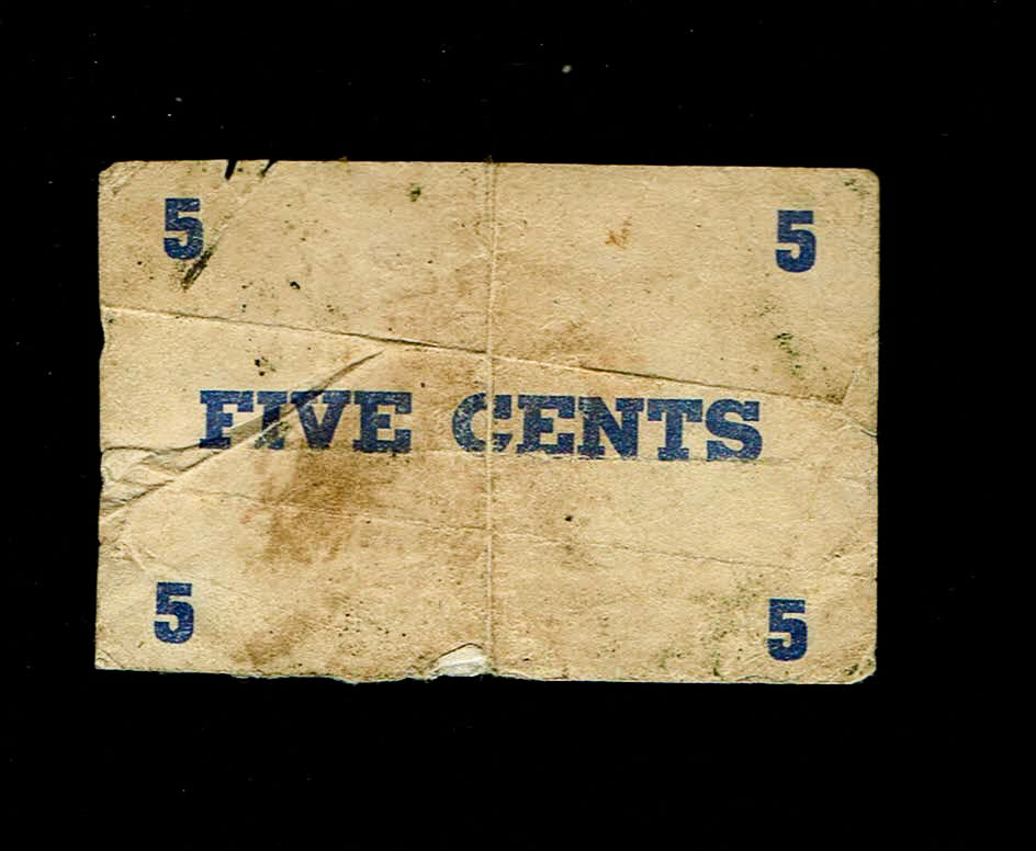 Holocaust concentration camps money - 5 Cents 1940' (1945?) - Germany Deggendorf Camp - Rare - ... - 1 1