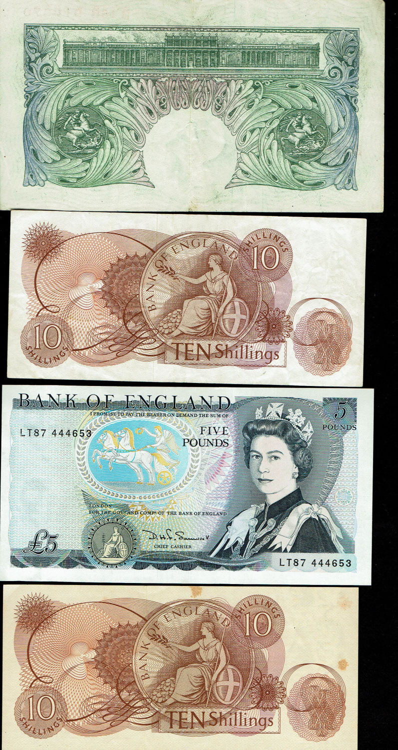 Europe - UK - Lot of about 8 different banknotes from the 40 '-90' - F-XF - 1 2