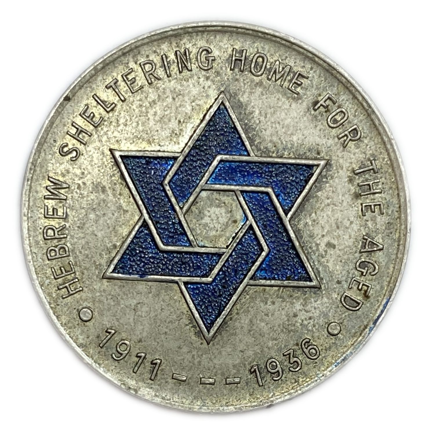 Judaica / Zionism - Donation token - Jewish aged home.
A 1936, 31 mm, Hebrew Homes for the ... - 1 1