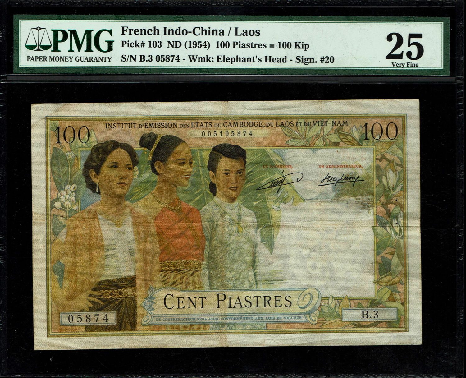 French Indochina - Leos - 100 piastres 1954 - PMG 25
The First Indochina War (generally known as ... - 1 0