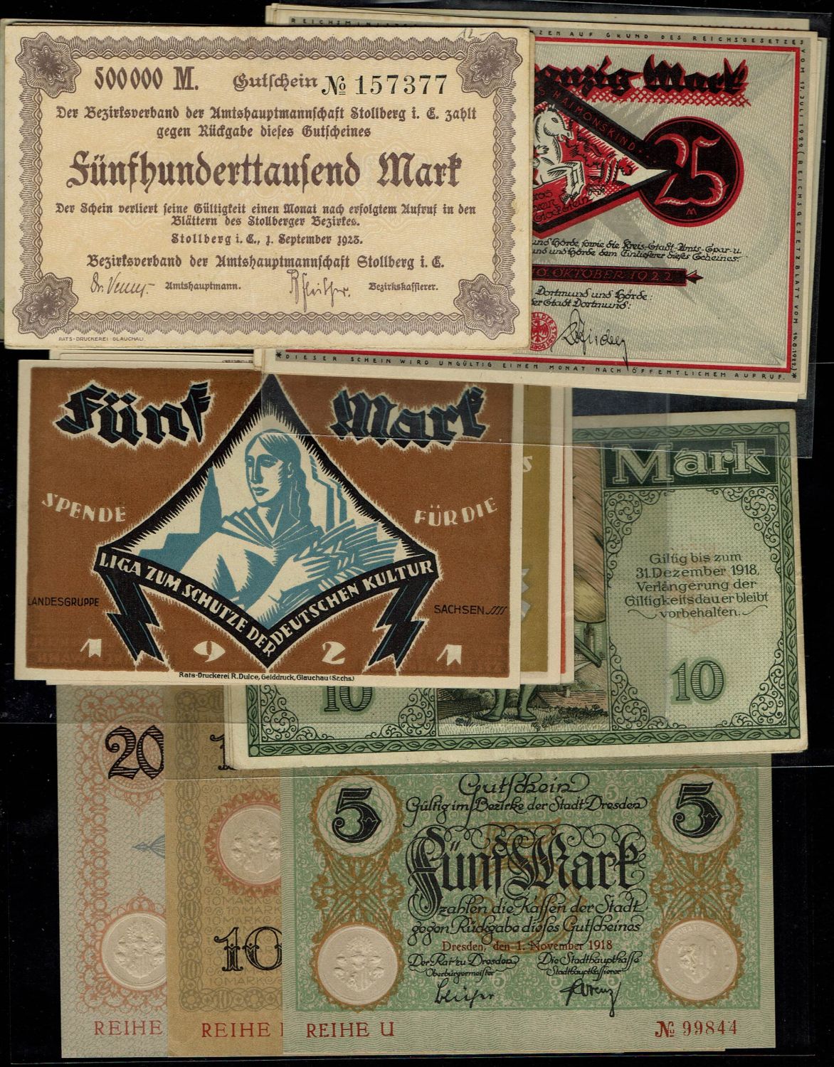 Germany - Lot of about 5 sets of "Notgalds" banknotes - 1910s-20s - F-AU
Special money issued by ... - 1 0