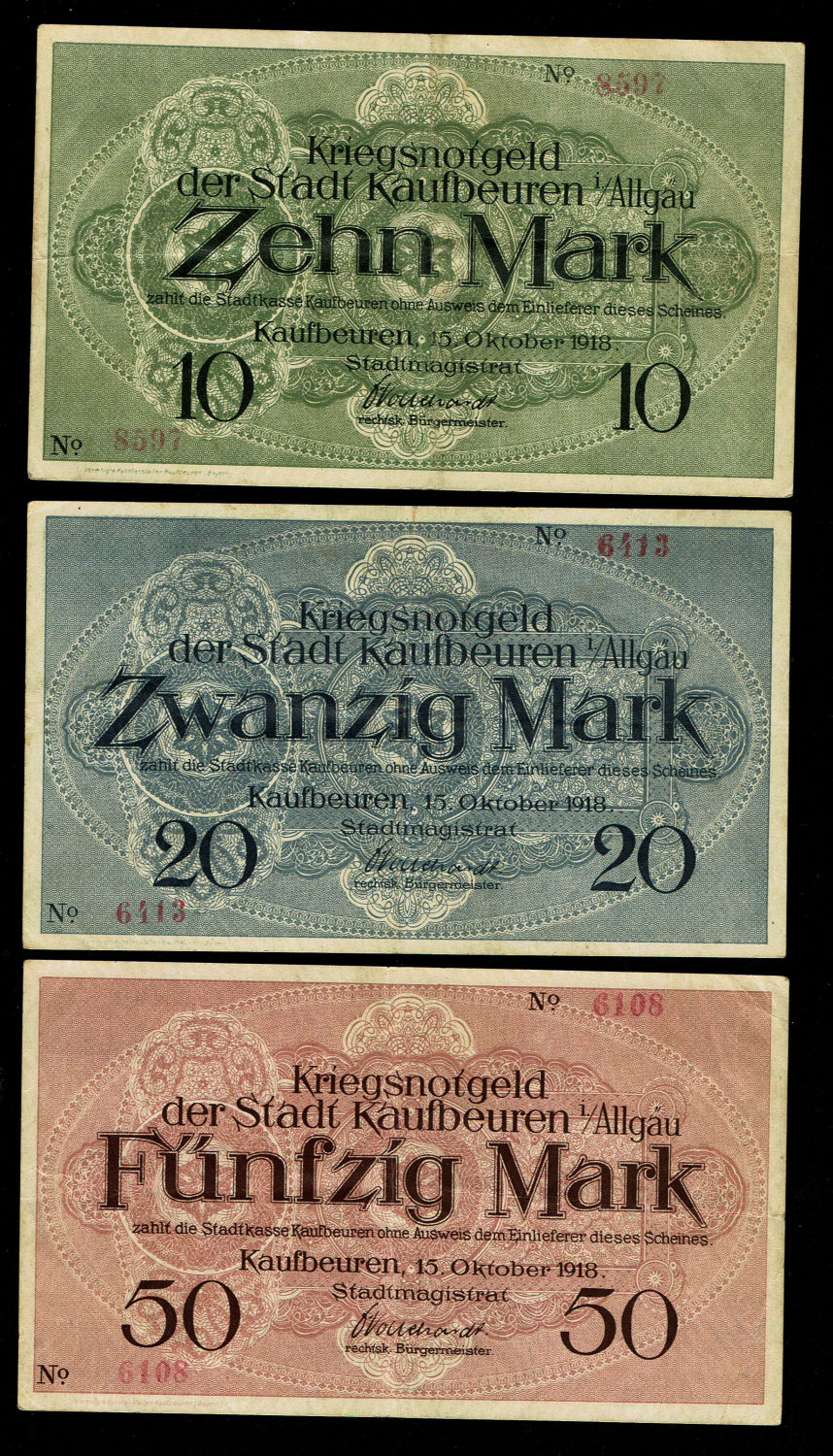 Germany - Lot of about 5 sets of "Notgalds" banknotes - 1910s-20s - F-AU
Special money issued by ... - 1 10