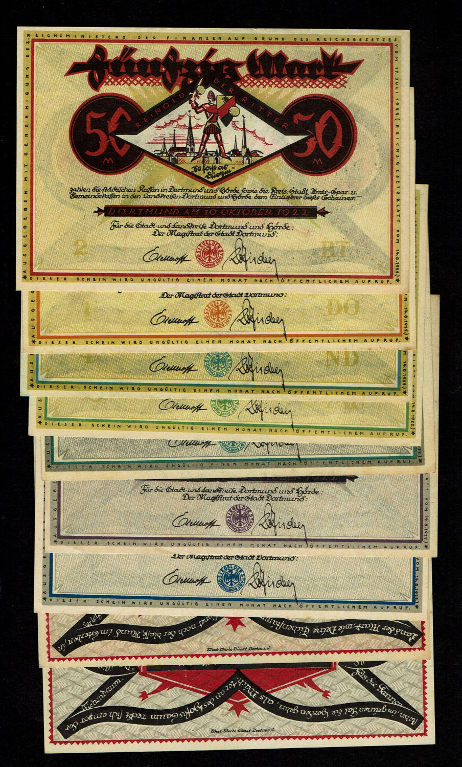 Germany - Lot of about 5 sets of "Notgalds" banknotes - 1910s-20s - F-AU
Special money issued by ... - 1 1