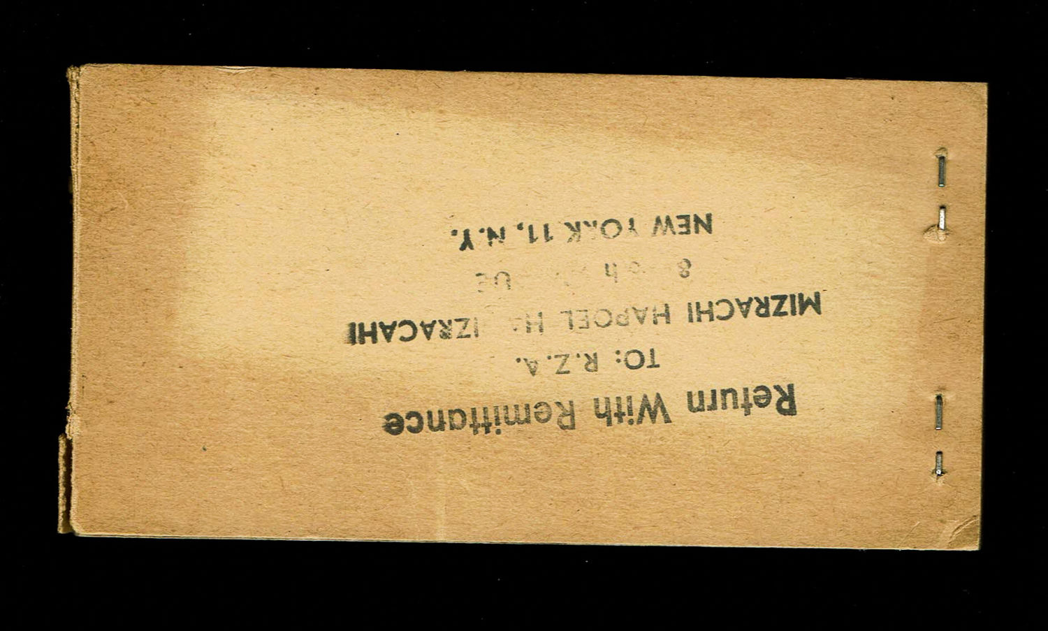 Israel - Judaica / Zionism - Complete Book of Temporary Receipts for Contribution to the Shekel - World ... - 1 1
