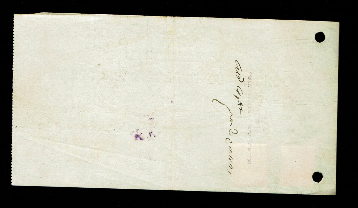 Palestine - Check for 150 Egyption Pounds - 26.02.1921 - The signatures of Meir Dizengoff and Chaim Bograshov ... - 1 1