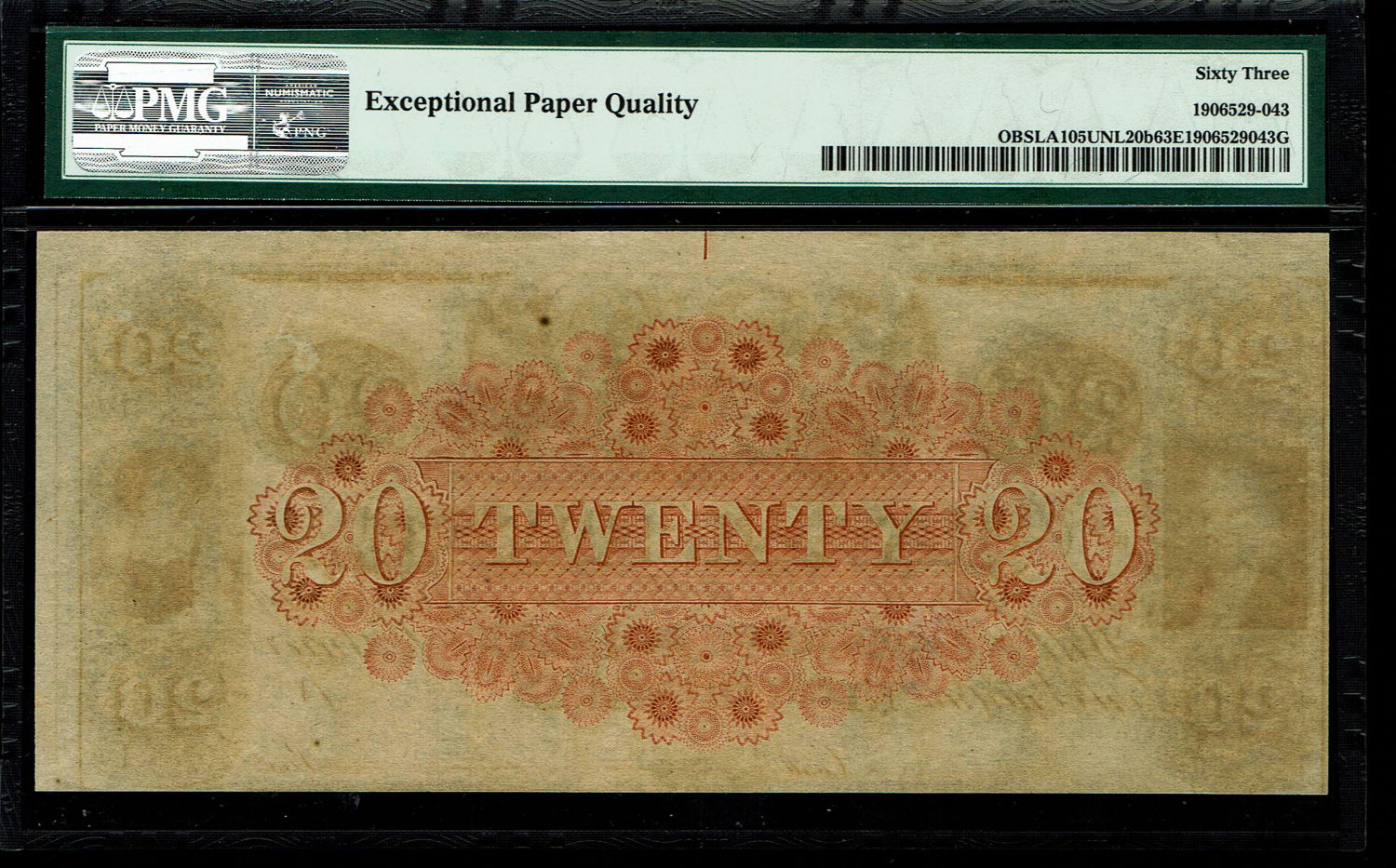 USA - 20 Dollars 1850 New Orleans Canal Bank - Reminder - PMG 63
The New Orleans Mint operated in ... - 1 1