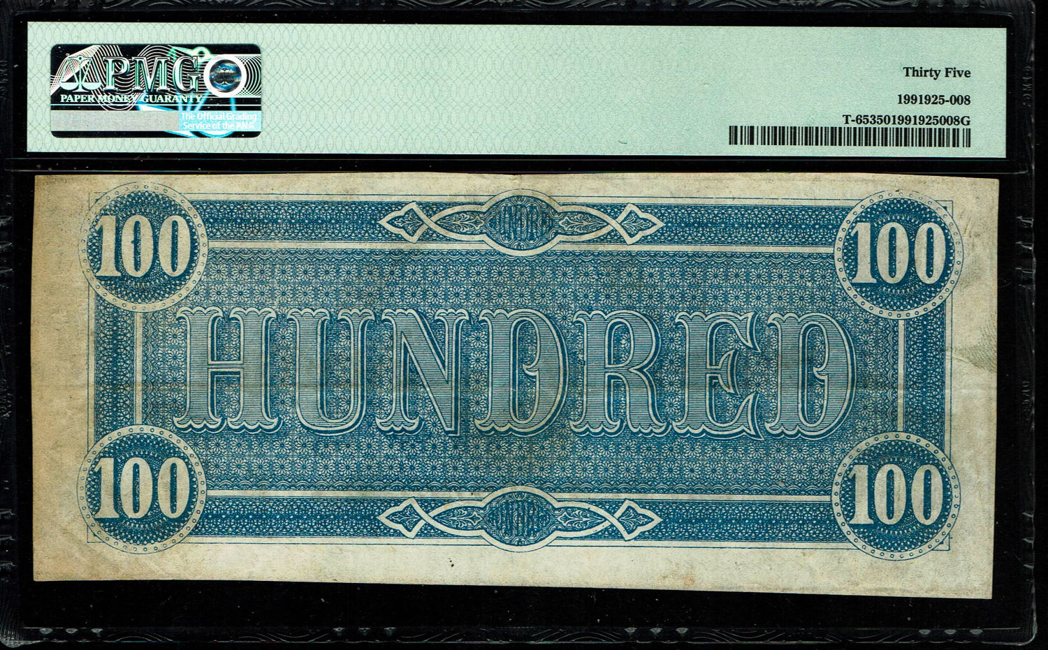 USA - 100 Dollar 1864 - 35 PMG
The Confederate States of America dollar was the currency that ... - 1 1